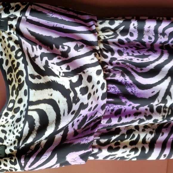 Boston Proper purple animal print maxi dress. Strapless size 4 - Picture 7 of 11